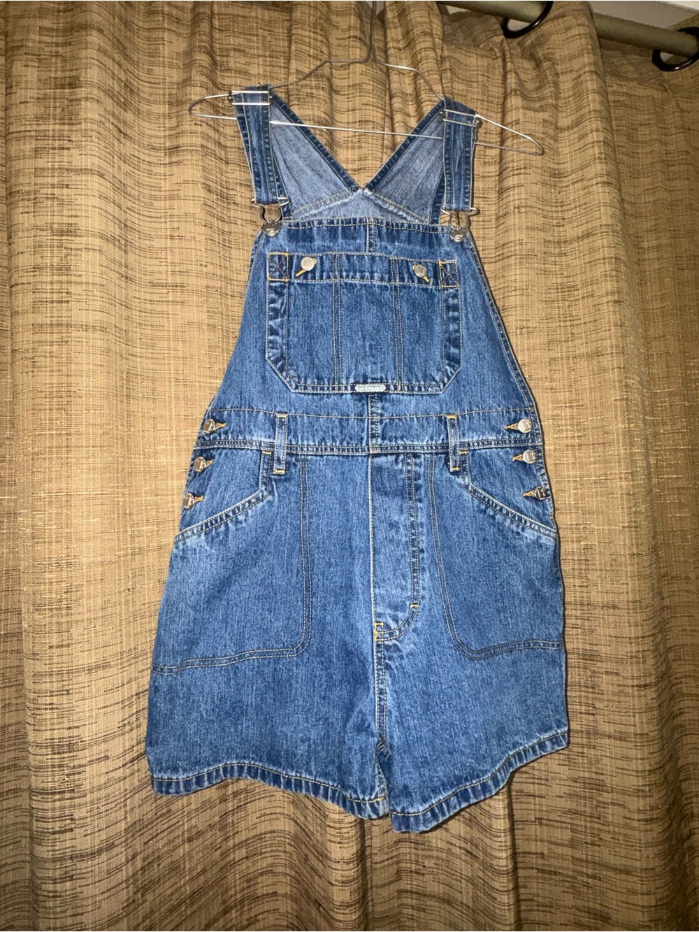 GASOLINE GLAMOUR Denim Short Overalls - Blue